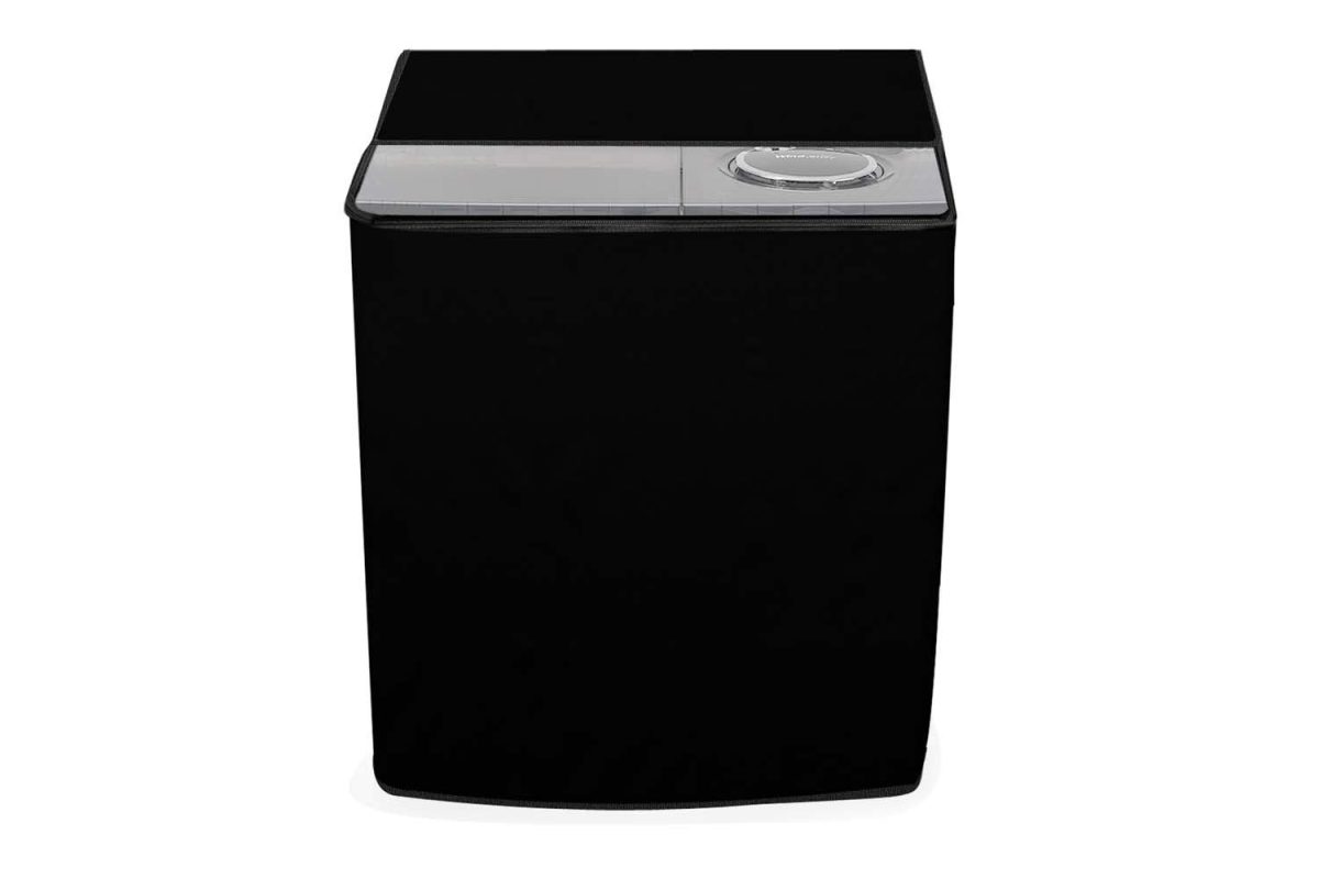 Stylista Washing Machine Cover Compatible for Whirlpool 7 kg Superb Atom 70S semi Automatic Black