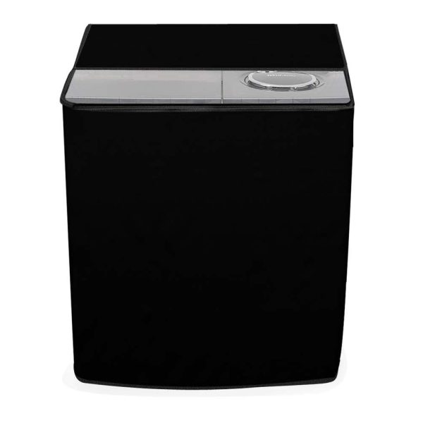 Stylista Washing Machine Cover Compatible for Whirlpool 7 kg Superb Atom 70S semi Automatic Black
