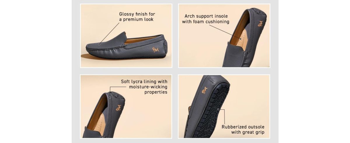Neeman's Dapper Loafers | Driving Loafers for Men | Formal, Casual Loafers | Comfortable and Flexible | Lightweight Shoes for Mens | Trendy, Stylish and Breathable Slip-On Loafers - Image 6