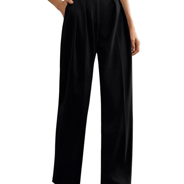 GRECIILOOKS Women's Relaxed Fit High Rise Trousers HIGH Waist | Trousers Pants