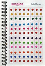 SUNAINA Spiral DOUBLESHADE Multicolour Bindi Book for Women with 1 Special Multicolour Outline Sketch Bindi Page (Fancy, Round, Plain, Matching Makeup) Forehead Multicolor Bindis (Stick ON) - Image 7