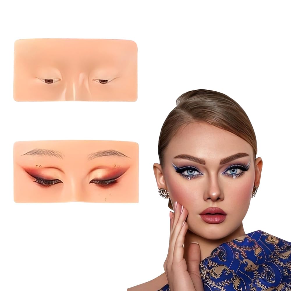D-DIVINE Makeup Practice Face Board, Silicone Makeup Face - Practice Skin Board,for Makeup Eye Makeup Practice for Beginner Makeup Artist