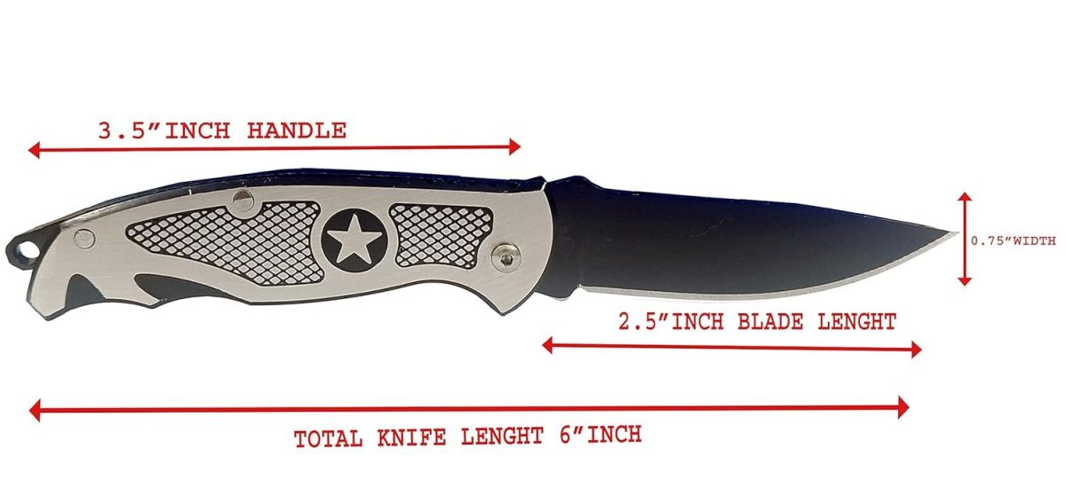 HOME BUY Star Shield Foldable Knife (Manual) For Kitchen, Home,Travel and Office Tool Carbon Steel pack of 1 (PACK OF 1)