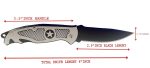 HOME BUY Star Shield Foldable Knife (Manual) For Kitchen, Home,Travel and Office Tool Carbon Steel pack of 1 (PACK OF 1)