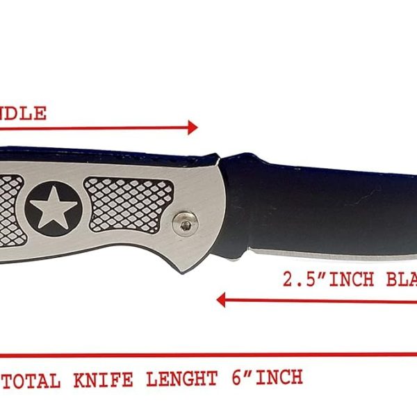 HOME BUY Star Shield Foldable Knife (Manual) For Kitchen, Home,Travel and Office Tool Carbon Steel pack of 1 (PACK OF 1)