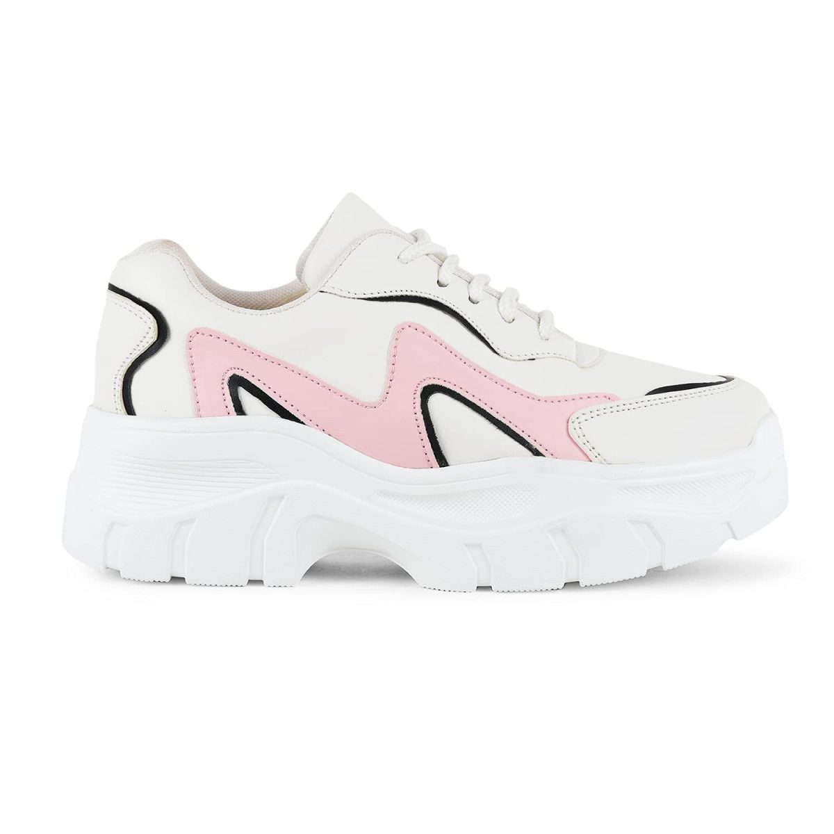 Vendoz Women Premium White Casual Shoes Sneakers - Image 3