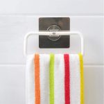 Zollyss Magic Sticker Series Self-Adhesive Plastic Towel Holder Hanger (White) - (Pack of 1) - Image 2