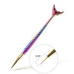NAILWIND Nail art liner brushes, 3Pcs/Set Nail Art Brush Set Fine Line Painting Pens With Mermaid Color Fish Shape Handle 3 Size Nail Art Liner And Striping Brushes Kit - Image 4