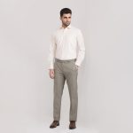 Park Avenue Men Slim Fit Structure Pattern Poly Cotton Blend Semi Cutaway Collar Full Sleeve Formal Shirt - Image 5