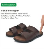 HEALTH FIT Men's PU Diabetic & Orthopedic Slipper Flip Flop - Image 3