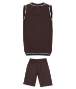 SR Kids Boys Cotton Sleeveless Rib Neck Self Design Tshirts and 3/4 Shorts Multi-Color Pack of 6 - Image 4