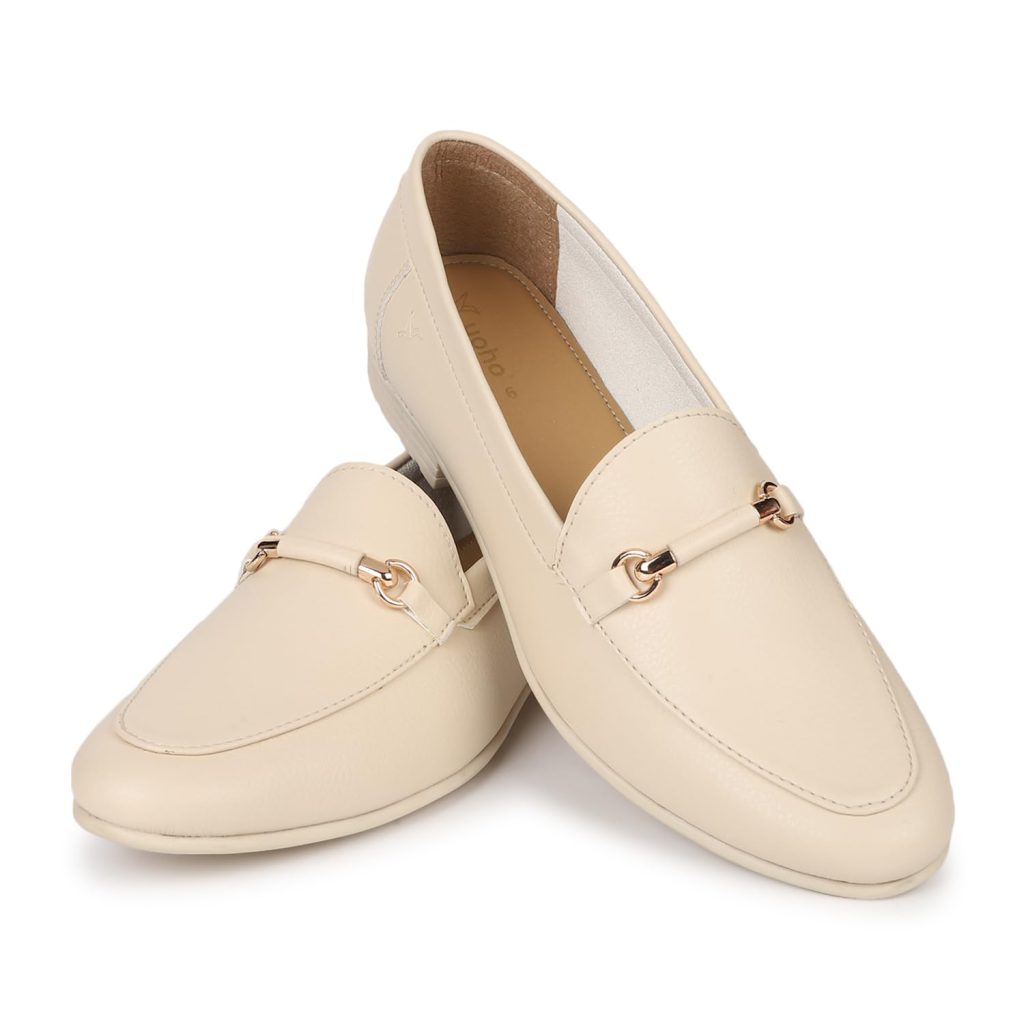 YOHO Bliss Comfortable Slip On Formal Loafer for Women | Stylish Fashion Moccasins Range | Cushioned Footbed Finish | Flexible | Style & All-Purpose | Formal Office Wear Shoe