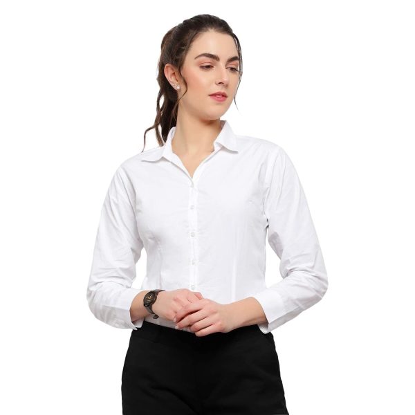 Blue Ronin Women Full Sleeve Stylish Western Official Formal Shirts for Women Regular fit Shirts for Women(Black-S