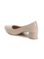 Carlton London Women Stylish Slipon Pump Shoes with Block Heels, Pointed Toe for Party and Formal Occasions - Image 4