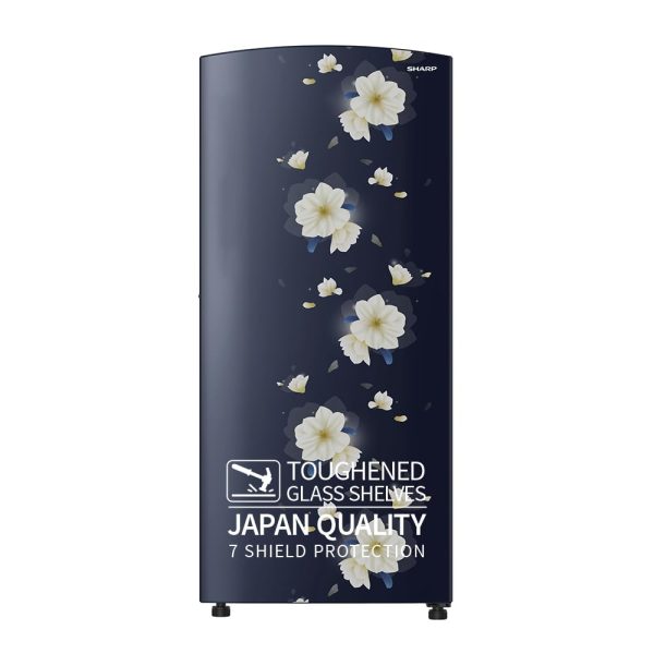 SHARP 197 L Direct Cool Single Door 2 Star Refrigerator |Japan 7 Shield Protection|60 Mins Fast Ice (Floral Fall Blue, 197 L)