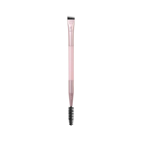 Real Techniques Dual-Ended Brow Brush, For Shaping & Filling, Travel-Friendly Spoolie, Blend Natural, Full, or Laminated Brows, Luxury Applicator, 1 Count
