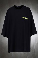 THALASI Urban Vibes Men's Black Oversized T-Shirt | Los Angeles Print T-Shirt for Men |Back Print T-Shirt for Men | Relaxed Baggy Fit | Round Neck & Half Sleeve - Image 3