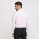 Park Avenue Men Slim Fit Structure Pattern Poly Cotton Blend Semi Cutaway Collar Full Sleeve Formal Shirt - Image 4