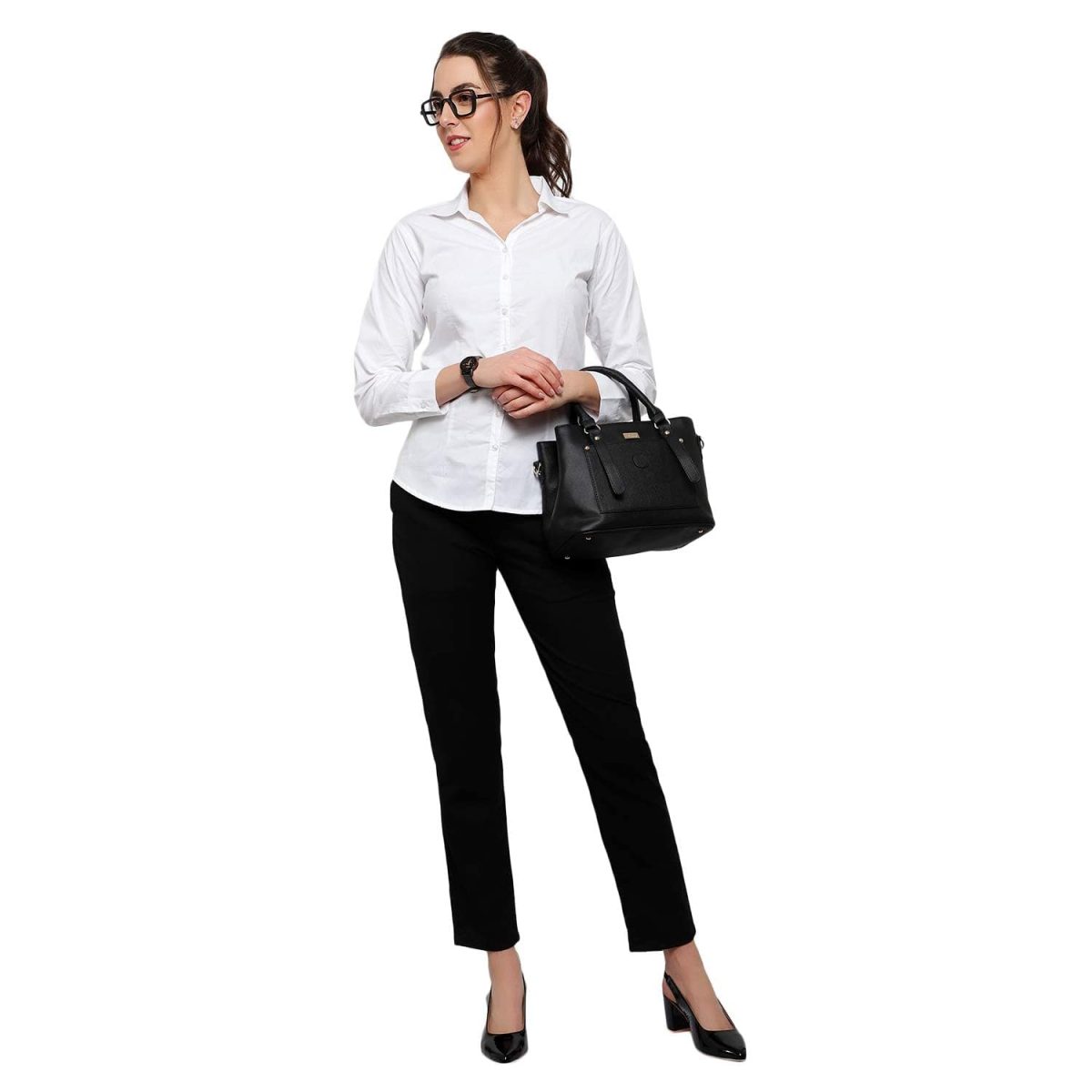 Blue Ronin Women Full Sleeve Stylish Western Official Formal Shirts for Women Regular fit Shirts for Women(Black-S - Image 5