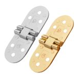 HEAVENGLOW 2Pcs Invisible Concealed Stainless Steel Cabinet Blind Hinge Gold&Silver - Image 3