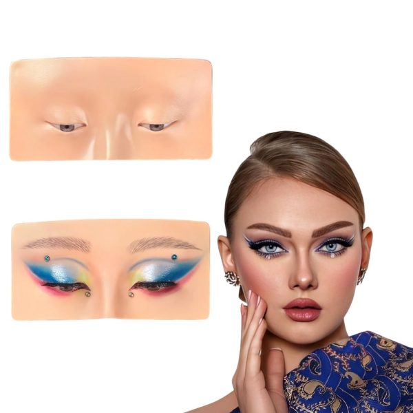D-DIVINE Eye Make Up Practice Dummy | Make Up Practice Face Board | Make up Face Practice Skin Board | For Beginners and Make Up Artists (Pack of 1)