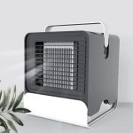 SILNOVO® Mini Portable Air Conditioner Fan USB Air Cooler Fan with LED Lights Black (68015407FEZ) - Image 8