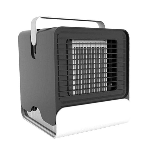 SILNOVO® Mini Portable Air Conditioner Fan USB Air Cooler Fan with LED Lights Black (68015407FEZ)