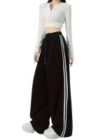 dockstreet Straight Wide fit Long Length Open Bottom Jogger for Women/Trending Multi Pocket Style, Relaxed Casual Pants for Women