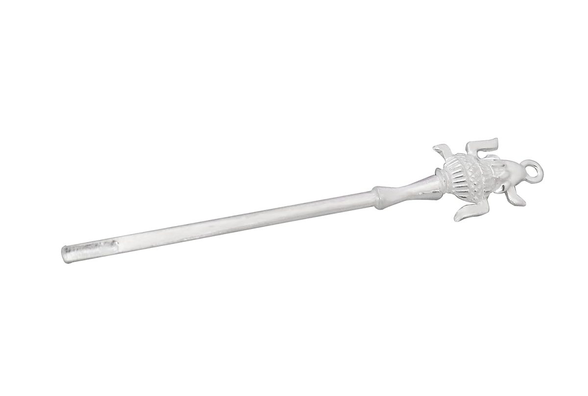 KMJ pure silver sindoor stick for women, gifting purpose silver stick (wt. 4 grams)