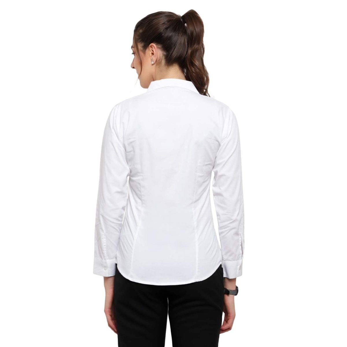 Blue Ronin Women Full Sleeve Stylish Western Official Formal Shirts for Women Regular fit Shirts for Women(Black-S - Image 2