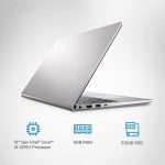 Dell Inspiron 3520 Thin & Light Laptop, Intel Core i5-1235U Processor, 8GB, 512GB SSD, 15.6" (39.62cm) FHD 120Hz 250 nits Display, Windows 11 + MSO'21, Backlit KB, 15 Months McAfee, Silver, 1.65kg - Image 3