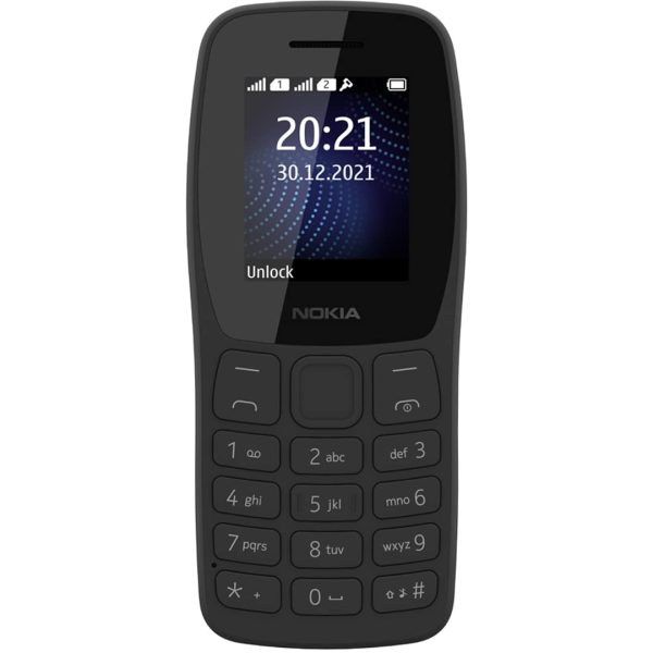 (Refurbished) Nokia 105 Classic | Dual SIM Keypad Phone with Built-in UPI Payments, Long-Lasting Battery, Wireless FM Radio, Charger in-Box | Charcoal