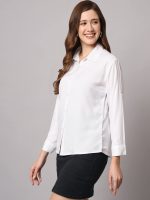 FUNDAY FASHION Women's Rayon Blend Regular Fit Solid Casual/Formal Button Shirt - Image 3