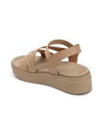 Carlton London women's Elastic Strap Flatform Sandals - Image 4