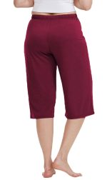 Women's Regular Fit Plain 3/4th Capri Pants| Sports and Casual Night Short Pant, Gym, Yoga Wear for Women - Image 2
