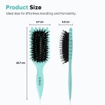 PACK OF 1 - Curly Hair Comb, Curl Defining Comb, Bristle Hair Brush Styling Brush, Curly Hair Comb, Curl Detangler Hair Brush, Shaping & Defining Curls For Women - Image 3