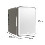 ARTISOUL® Mini Small Fridge 4L with Light Mini Refrigerator for Dorm Room Home Bedroom Gray | Major Appliances | Refrigerators & Freezers | Mini Fridges - Image 3