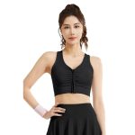 Luella High Impact Padded Sports Bra with Racerback Design Front Zip | Front Open and Closure | Soft Foam Pads | Wide Straps