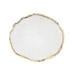 Resin Art Palette, Painting Mixed Color Palette, Gilded Edge Gel Color Makeup Display Board Pallet for Nails (White)