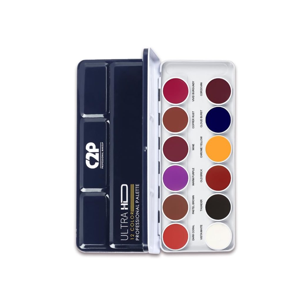 C2P Pro 12 Shades Pop Lipstick Palette Coral Crush 42g | Matte Creamy Lip Color Kit for Women | Waterproof Smudge-Proof Long Lasting Highly Pigmented Lip Makeup Palette