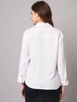FUNDAY FASHION Women's Rayon Blend Regular Fit Solid Casual/Formal Button Shirt - Image 2