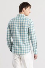 Men's Cotton Casual Printed Checkered Stylish Latest T-Shirt for Men - Image 3