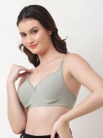 Emavic Women's Cotton Blend Lightly Padded Non-Wired Printed T-Shirt Bra Combo Pack of 3 - Image 4