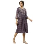 BIBA Women Cotton A-Line Printed Dress - Image 4