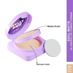 Glam21 Soul Matte Oil Control 2 in 1 Compact Powder | Matte & Shimmer Shades | Air Light Formula & Stay Upto 10 hrs | Rich With Hyaluronic Acid, Squalane & Mango Butter |SPF20 |18gm- Silk Ivory 01 - Image 2
