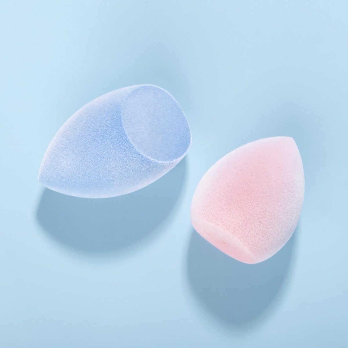 PAC Mr. & Mrs. Bounce (2 Pc)| Beauty Blender Makeup Sponge for Face Makeup | Velvet Soft Sponge for Foundation, Creams & Powders with Case | For All Skin Types - Soft, Reusable & Washable (Blue, Pink) - Image 2