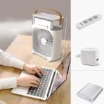 Mabron 【15 Years Warranty】 Transform your environment with the White Portable Air Conditioner Fan. Perfect forr offices, and kitchens, this USB-powered mini AC adesk fan and mini cooler_M4_Multicolor - Image 2