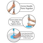 Spin Mop Stick for Floor Cleaning Without Bucket with Removable Microfiber Refill & 42 Inch Extendable Handle Rod.Replace Old Pocha with Easy Mopping Cleaner for Home, Kitchen,(Multicolor) - Image 8