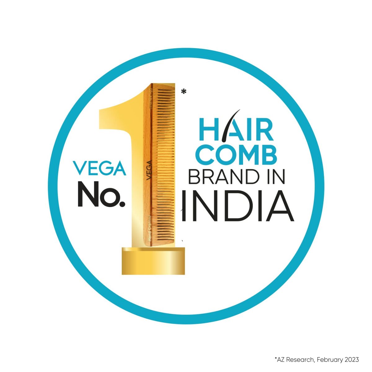 Vega Lice Hair Comb,Handmade, (India's No.1* Hair Comb Brand)For Men and Women, (HMC-37) - Image 2