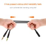 Sounce Gold Plated 3.5 mm Headphone Splitter for Computer 2 Male to 1 Female 3.5mm Headphone Mic Audio Y Splitter Cable Smartphone Headset to PC Adapter – (Black,20cm) - Image 2